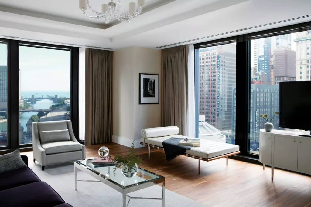 Langham Chicago hotel room
